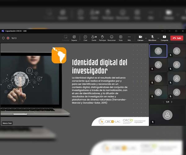 CRAI de la UBE desarrolla capacitación sobre ORCID para investigadores.