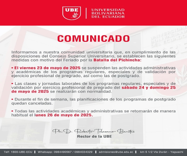 Informamos a toda nuestra comunidad bolivariana.
