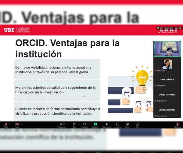 CRAI realiza capacitación sobre registro y manejo de perfil en ORCID para alumnos