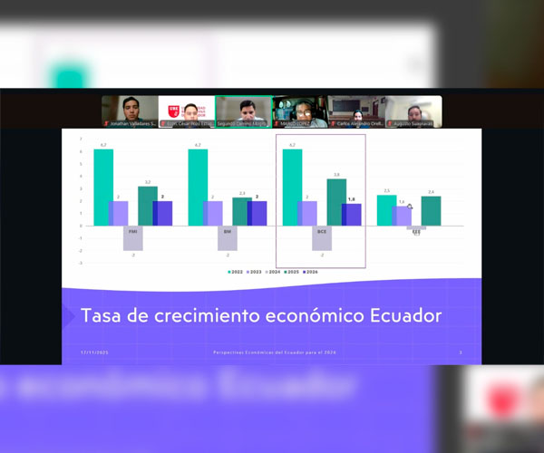 UBE Analizó las Perspectivas Económicas del Ecuador para el 2026 en exitoso Webinar