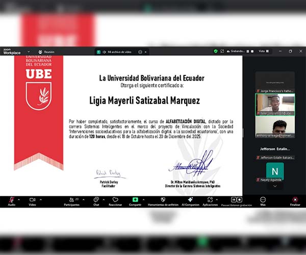 UBE ejecuta el Proyecto de Vinculación con la Sociedad en alfabetización digital