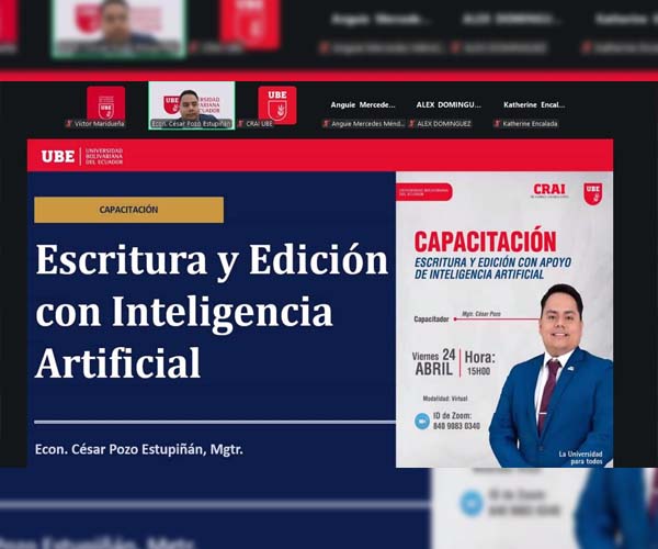 UBE impulsa la excelencia académica con capacitación en escritura científica apoyada por Inteligencia Artificial