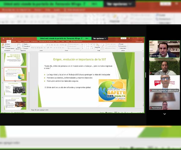 UBE conmemoró el Día Mundial de la Seguridad y Salud en el Trabajo con jornada académica para fortalecer la cultura preventiva