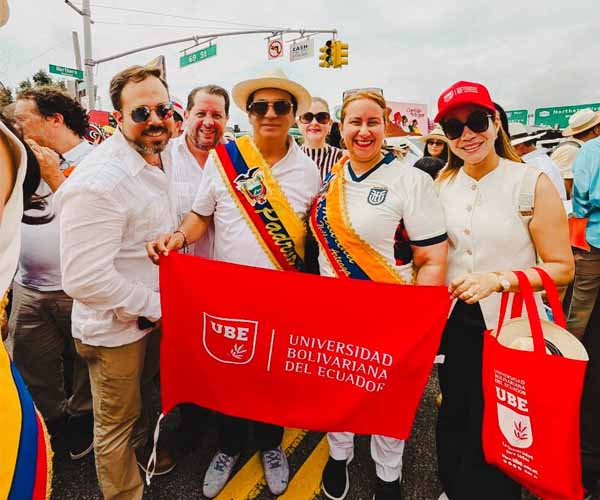 UBE fortalece su presencia internacional en el desfile ecuatoriano por los 217 años del Primer Grito de Independencia en Nueva York
